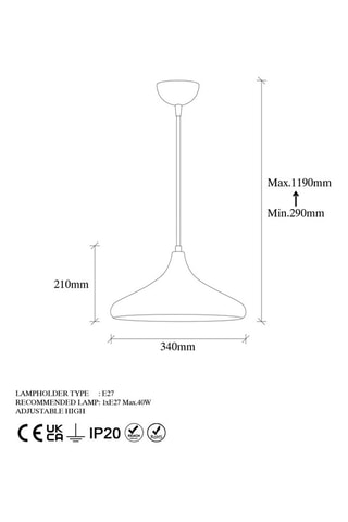 Suspension - Doré et cuivre - 40 W