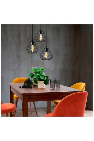 Suspension Diamond - Noir - 3 x 100 W