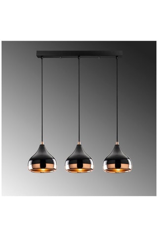 Suspension Yildo - Noir et cuivré