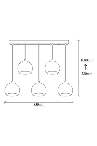 Suspension Sivani - Marron et noir