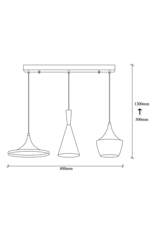 Suspension Elmas  - Noir