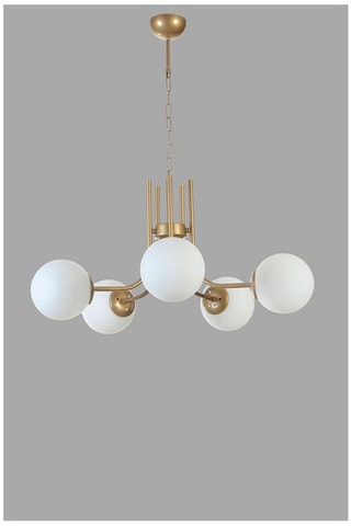 Suspension - Doré et blanc