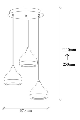 Suspension Yildo - Noir
