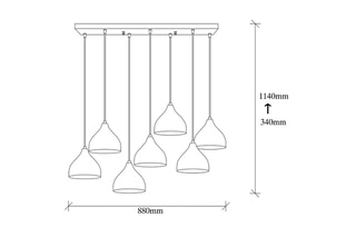 Suspension Tattoo - Noir et doré rose
