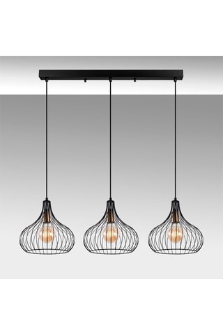 Suspension Teldamla - Noir et laiton - 3 x 40 W
