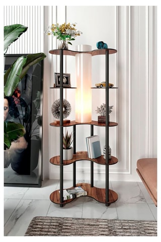 Lampadaire - Ivoire et imitation noyer - 40 W - 150 cm