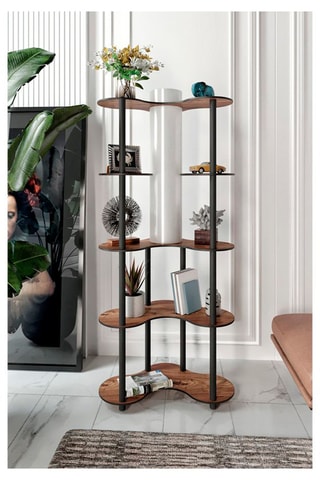 Lampadaire - Ivoire et imitation noyer - 40 W - 150 cm