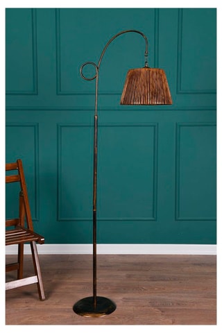 Lampadaire - Noir et doré rose - 60 W