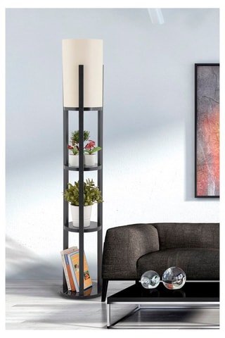 Lampadaire Circle Nora -  Noir