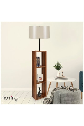 Lampe étagère Ayd - Crème et marron - 60 W