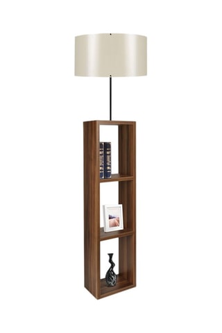 Lampe étagère Ayd - Crème et marron - 60 W