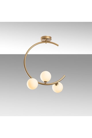 Suspension - Doré et blanc - 3 x 10 W