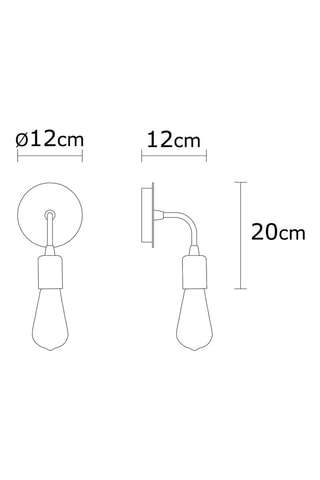 Applique murale Harput - Noir - 40 W