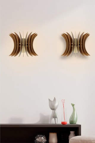 2 appliques murales - Marron - 2 x 60 W