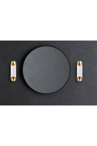 Applique murale Cut - Blanc et doré - 2 x 10 W