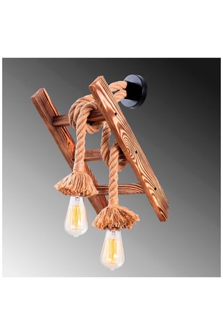 Applique murale en bois Erebos - Naturel - 2 x 100 W