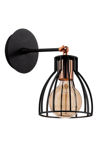 Applique murale Kemah - Noir et cuivré - 40 W