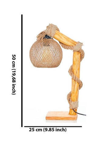 Lampe à poser en bois Canasta - Naturel