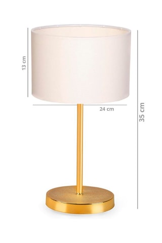 2 lampes à poser Ayd - Blanc et doré - 60 W