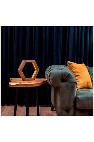 Lampe à poser en bois LED - Naturel - 13 W