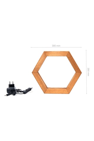 Lampe à poser en bois LED - Naturel - 13 W