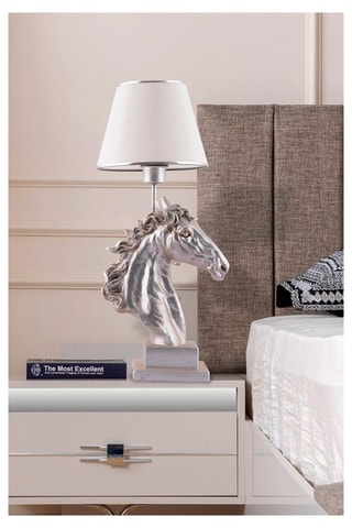 Lampe à poser Horse - Blanc - 40 W