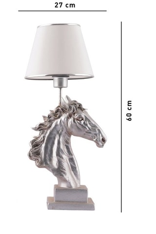 Lampe à poser Horse - Blanc - 40 W