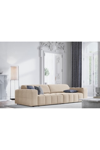 Canapé Luc - Beige - 4 places - Toucher velours