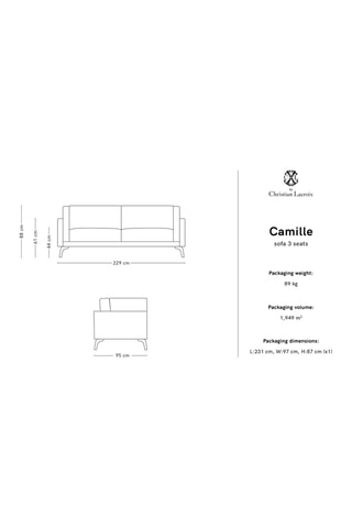 Canapé Camille - Marron
