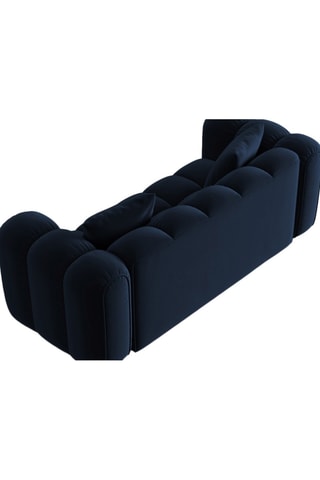 Canapé Elise - Bleu roi - 3 places - En tissu velours