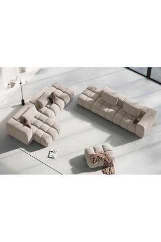 Canapé d'angle gauche modulaire Lorella - Sable