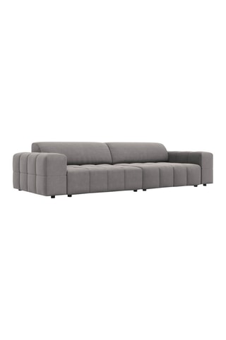 Canapé Luc - Gris clair - 4 places - Toucher velours