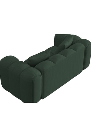 Canapé Elise - Vert foncé - 2 places - En tissu chenille