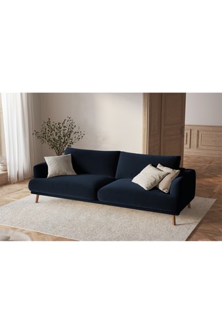 Canapé Margot - Bleu roi - 3 places - En tissu velours