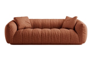 Canapé Julia - Rouge brique - 3 places - En tissu structurel