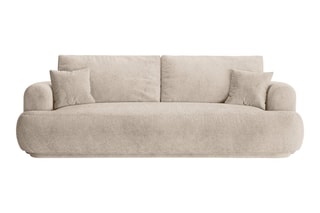 Canapé convertible Adriana - Beige - 3 places - Tissu structurel