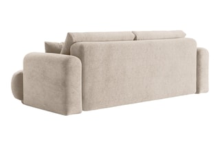 Canapé convertible Adriana - Beige - 3 places - Tissu structurel