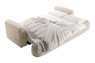 Canapé convertible Adriana - Beige - 3 places - Tissu structurel