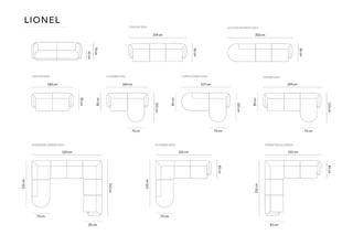 Canapé modulaire Lionel - Beige clair - 2 places - Toucher tissu chenille