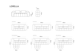 Canapé modulaire Lorella - Vert olive
