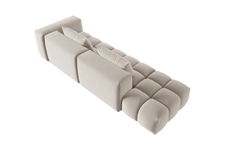 Canapé gauche modulaire Lorella - Beige clair