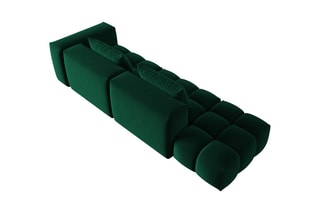 Canapé gauche modulaire Lorella - Vert bouteille