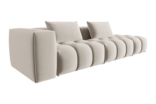 Canapé droit modulaire Lorella - Beige clair