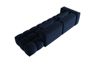 Canapé droit modulaire Lorella - Bleu roi