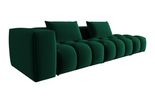 Canapé droit modulaire Lorella - Vert bouteille