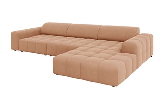 Canapé d'angle droit Luc - Beige foncé