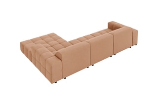 Canapé d'angle droit Luc - Beige foncé