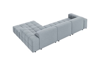 Canapé d'angle droit Luc - Bleu clair