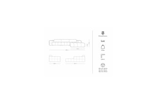 Canapé d'angle droit Luc - Bleu clair