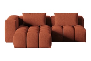 Canapé d'angle gauche modulaire Lorella - Corail